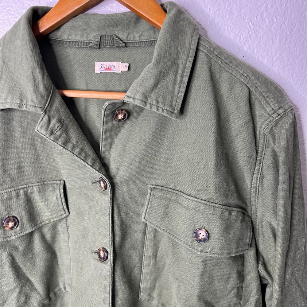 Faherty Savannah Green Utility Jacket, large - Picture 3 of 8